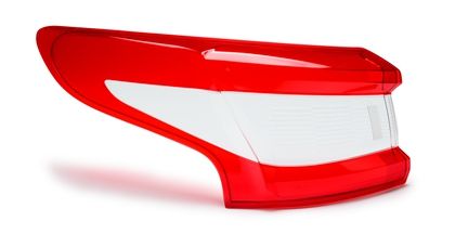 Piezas de plástico de dos colores.